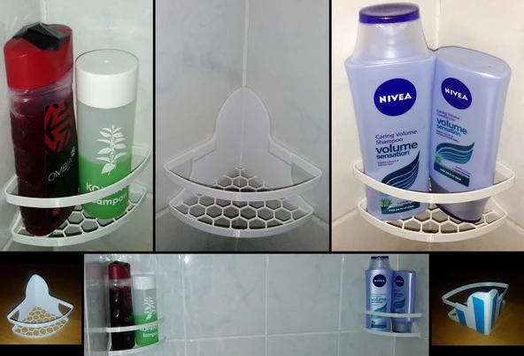 Byr Şampuan V2 için Köşe Tutucu (Sadece Plastik Aparattır!!!) 3D - 2