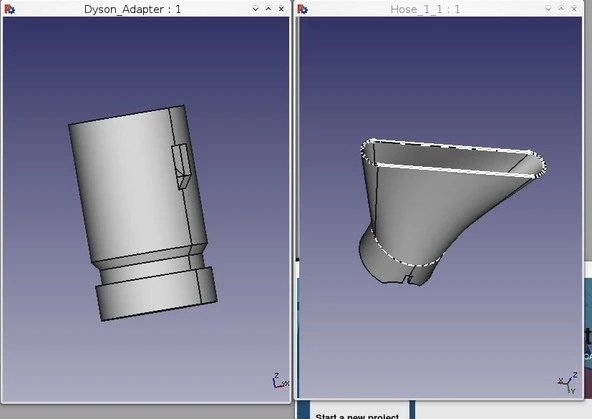 Byr Dyson adaptörü ve ipucu (Sadece Plastik Aparattır!!!) 3D ürün görseli