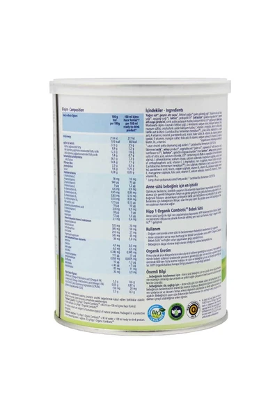 1 Organik Combiotic Bebek Sütü 350 gr 6 Adet - 4