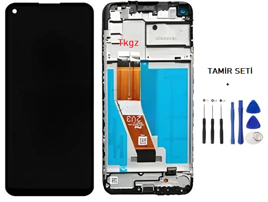 Tkgz - Samsung Galaxy M11 - SM-M115 Uyumlu Lcd Ekran Dokunmatik SERVİCE - PACK - FULL ÇITALI + Montaj Seti - Resim 2