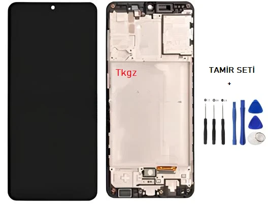 Tkgz - Samsung Galaxy A31 - SM-A315 Uyumlu Lcd Ekran Dokunmatik SERVİCE - PACK - FULL ÇITALI + Montaj Seti - Resim 2