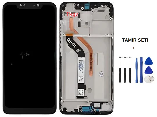 Tkgz - Xiaomi POCO F1 Uyumlu Lcd Ekran Dokunmatik SERVİCE - PACK - FULL ÇITALI + Montaj Seti - Resim 2