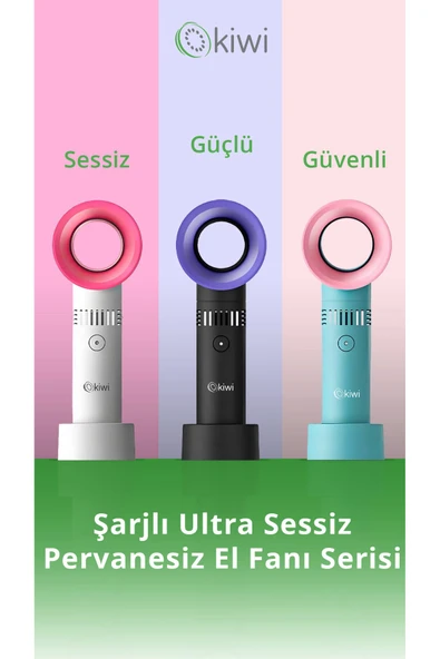 Kfan-7610 Şarjlı Pervanesiz Taşınabilir El Fanı - 2
