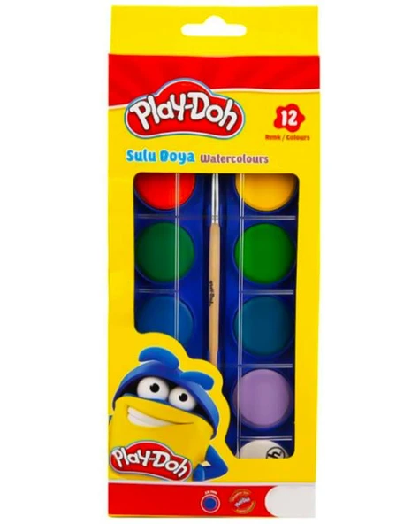 Play Doh 12 Renk Sulu Boya Seti 28mm PLAYSU003 ürün görseli