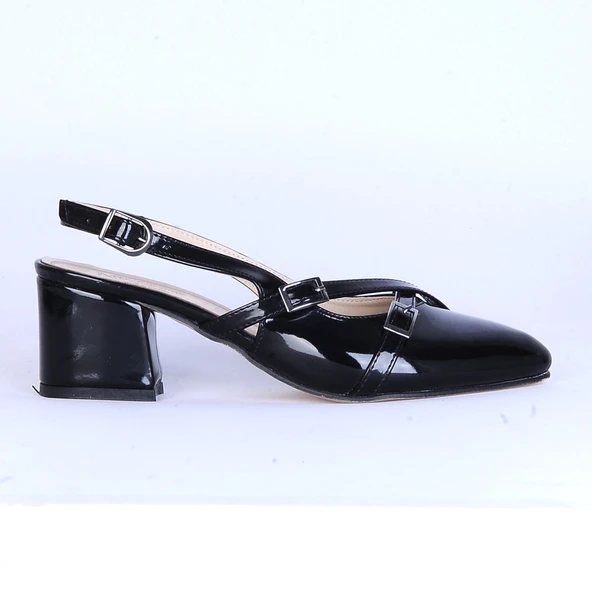 Moda Ayakkabı 154 Parlak Kadın 7Cm Topuklu Ayakkabı - 2