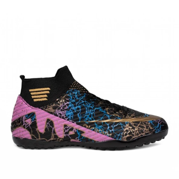 Laliga 565 Syh-Altın Desen Erkek Çocuk Çoraplı Halısaha Ayakkabı - Resim 4