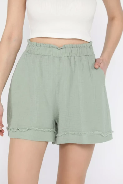 Mint Kadın Keten Şort - 4