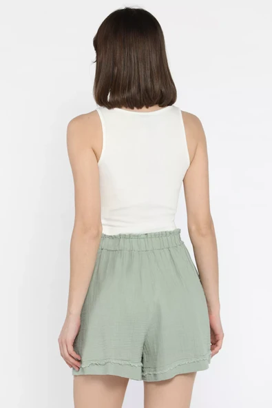 Mint Kadın Keten Şort - 3