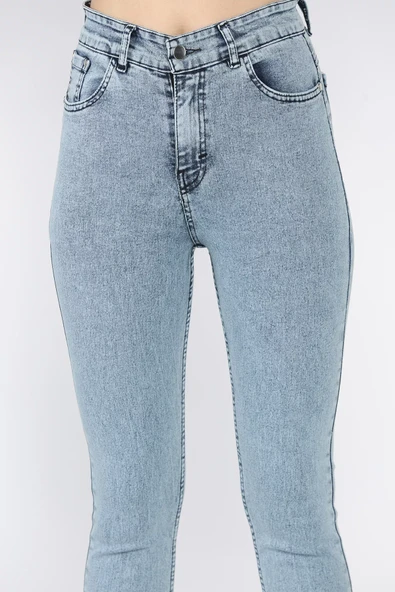 Buzmavisi Yüksek Bel Kadın Jean Kot Pantolon - 4