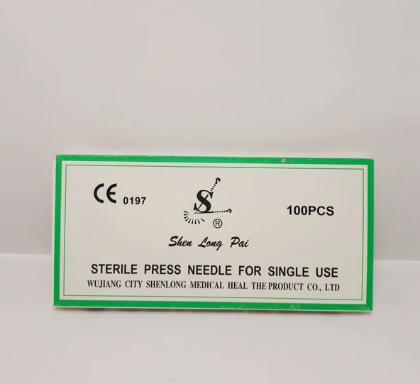 Shenlong Çift Flasterli Press Needle 0.22 X 1.7 Mm 100 Adet Kalıcı Kulak Iğnesi - 2