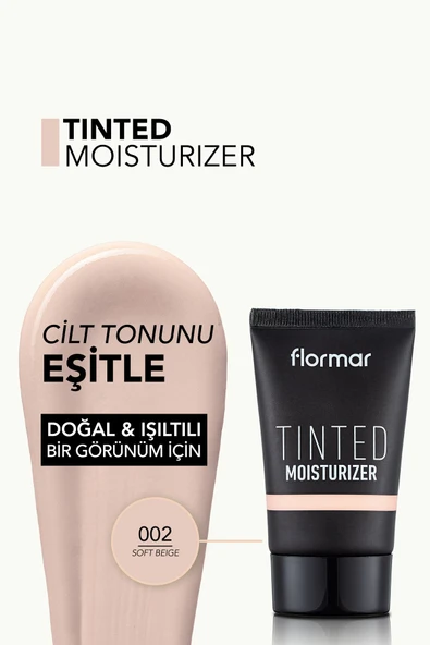 Flormar Tinted Moisturizer 002 002 Soft Beige Eşit Tonlu & Işıltılı Görünüm Veren Renkli Nemlendirici 30 Ml - 3