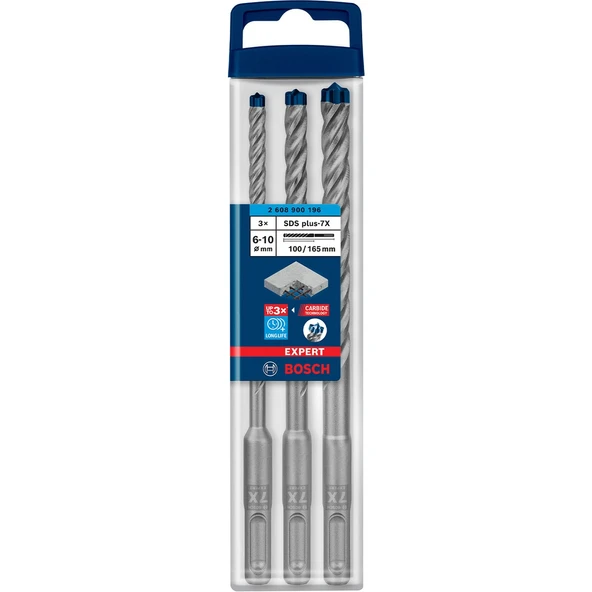 EXP SDS Plus-7X K-Delici Ucu 6/8/10 mm 3lü - 1