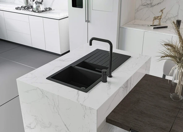 Granit Eviye Harlem T2 Siyah 100x50