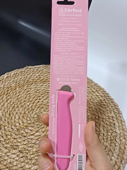 Sürmene 61004 Mutfak Bıçağı (9,50 Cm) Pembe - 3