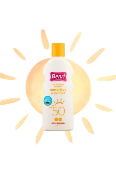Benri Hassas & Koruma Güneş Sütü 50SPF 150 ml