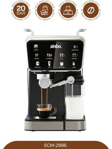Sinbo SCM 2996 Kapsül Kahve Aparatlı Espresso Makinesi - 1