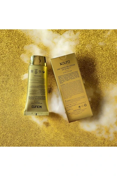 xaura 24K Gold BB Cream SPF50+ 99.9% Saf Altın İçerikli BB Krem - 3