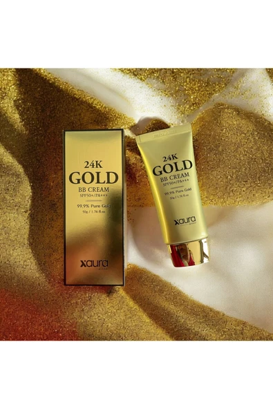 xaura 24K Gold BB Cream SPF50+ 99.9% Saf Altın İçerikli BB Krem - 2