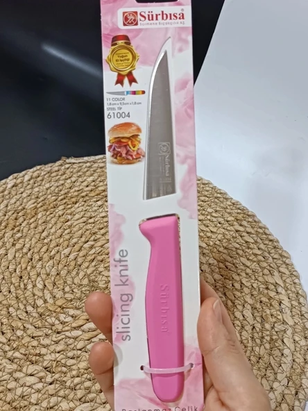 Sürmene 61004 Mutfak Bıçağı (9,50 Cm) Pembe - 4