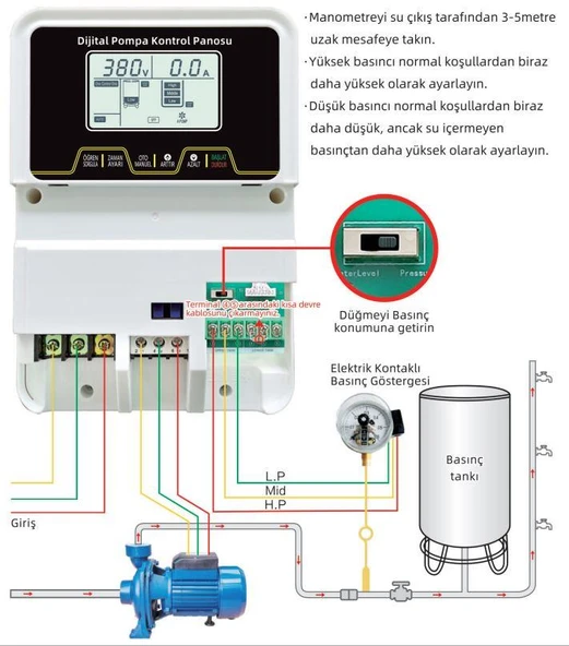 Alarko 1 - 5,5 Hp 380V Trifaze Dijital Akıllı Pompa Kontrol Panosu - Resim 3