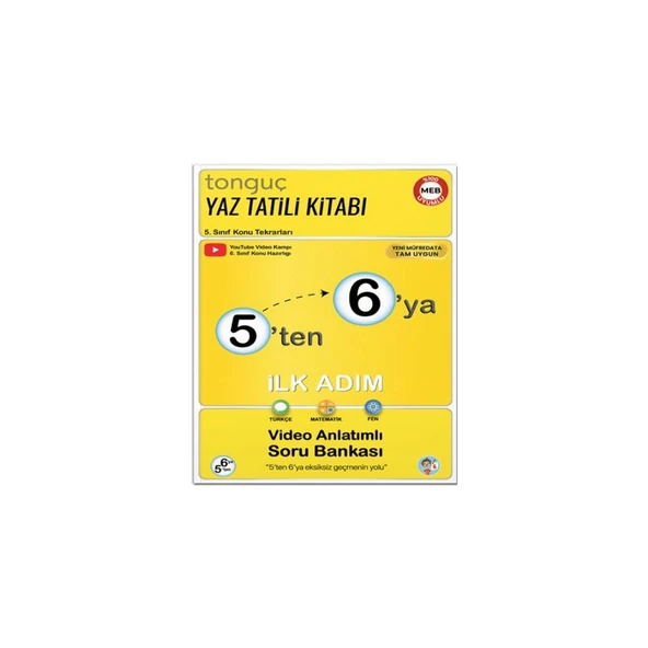 Tonguç Yayınları Tonguç 5'ten 6'ya Yaz Tatili Kitabı İlk Adım