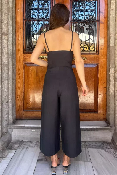 Füme İp Askılı Ön Bağlamalı Tulum - 4