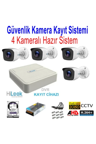 Güvenlik Kamera Seti 4 Kameralı 8 Kanal Dvr