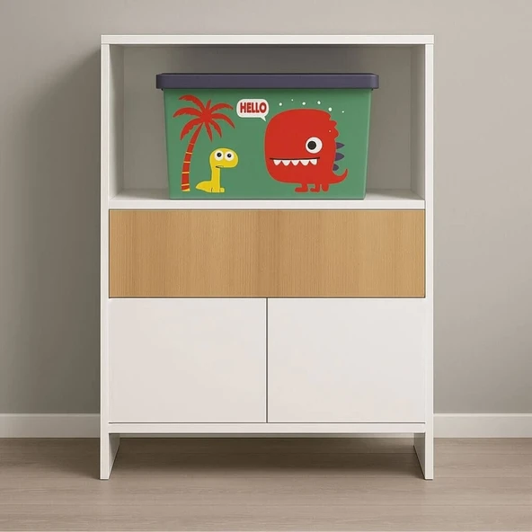 Kitaplıklı ve Açılabilir Çalışma Masası Çok Amaçlı Ünite – %100 MDF | Yerli Üretim- Çocuklar İçin - 4