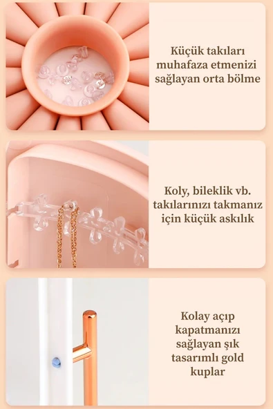 İronika Çekmeceli Takı Organizeri Takı Düzenleyici Yüzük Kolye Bilezik Kutusu - 7