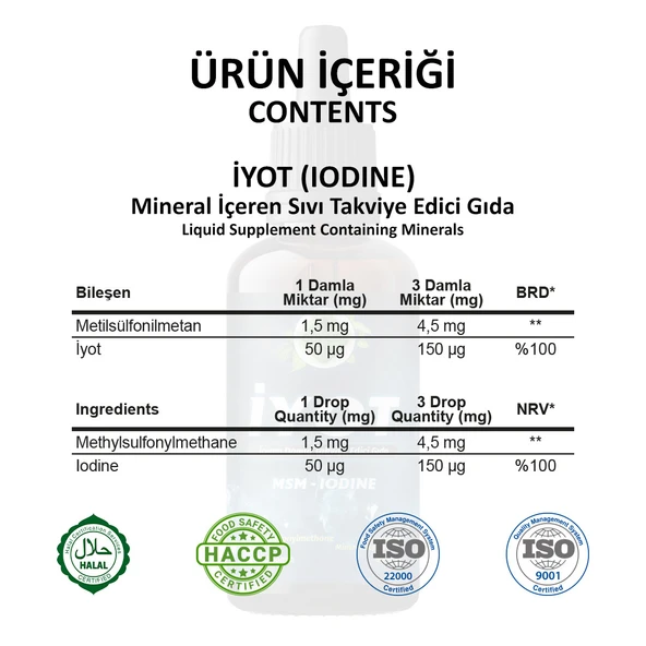 Msm Iyot (MSM IODİNE) 50 Ml. - 2