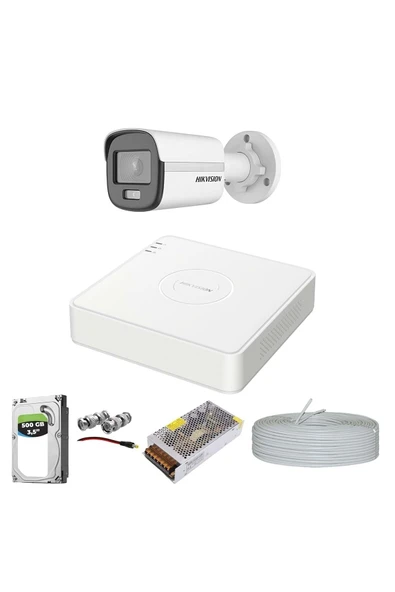 Colorvu Gece-karanlıkta 7/24 Renkli 1 Kameralı Set 500gb Hdd