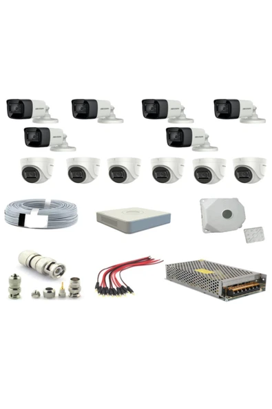 12 Adet Kamera 2mp 1080p Fullhd Güvenlik Kamera Seti