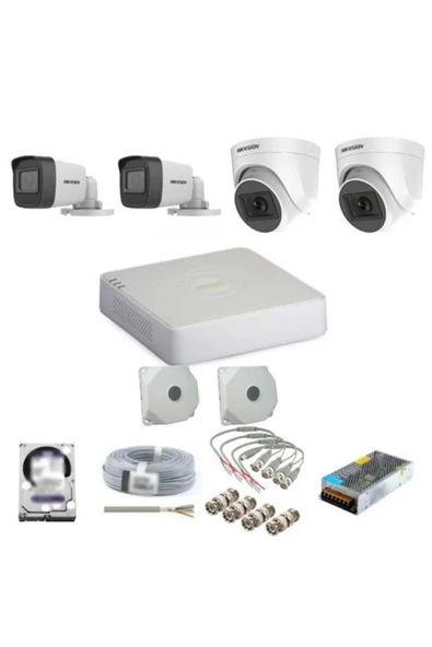 4 Kameralı Güvenlik Kamera Seti 1 Tb Hdd