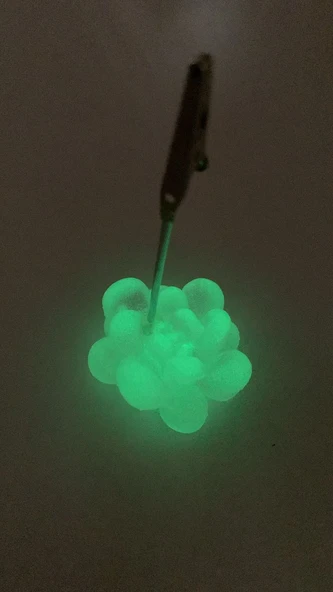 Şeffaf Yeşil Fosforlu Neon Renk Sukulent Şekil Kağıt Tutacağı Notluk Epoksi El Yapımı Hediyelik - 3