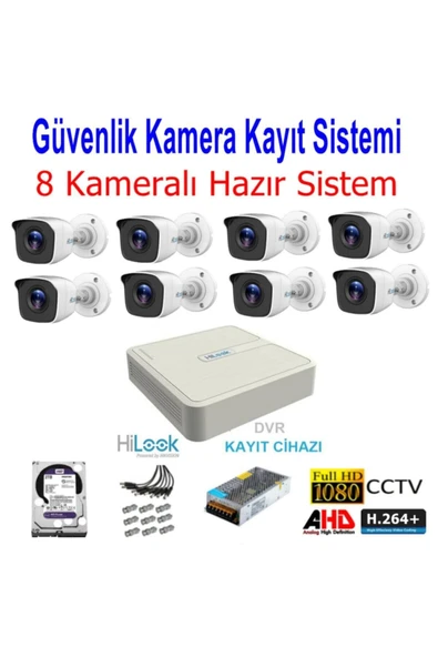 Güvenlik Kamera Seti 8 Kameralı 8kanal Dvr
