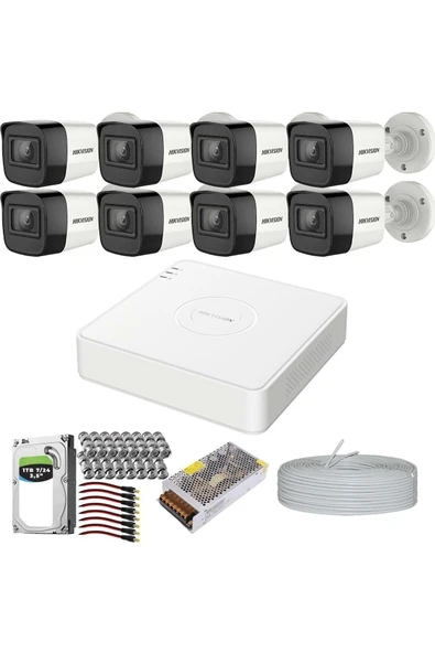 Haıkon 8 Kameralı Güvenlik Kamera Sistemi Hazır Set 1tb 7/24 Hdd