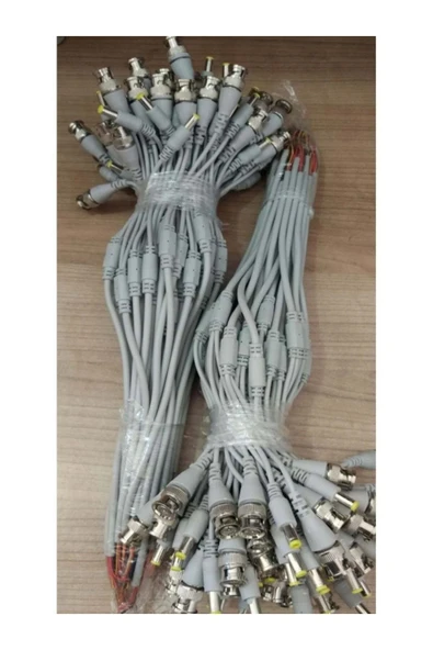 100 Lü A Kalite Hazır Bnc Dc Jack 30cm Kablolu - Güvenlik Kamerası Sistemleri