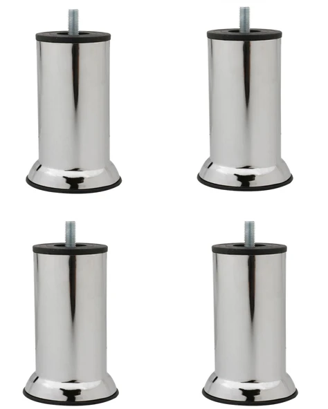 Mobilya Kanepe Baza Koltuk Çekyat Yükseltme Ayağı Kalın Diş M10 Krom Metal 10 Cm 4 Adet ürün görseli