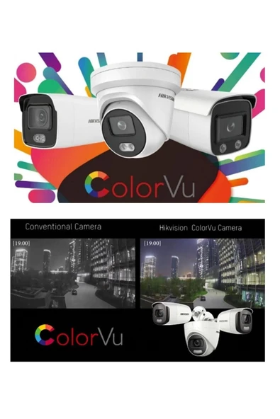 Colorvu Gece-karanlıkta Renkli 4 Ahd Kameralı 4 Kanal Kayıt Cihazı Güvenlik Kamera Seti - 6