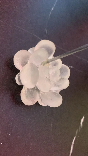 Şeffaf Yeşil Fosforlu Neon Renk Sukulent Şekil Kağıt Tutacağı Notluk Epoksi El Yapımı Hediyelik - 8