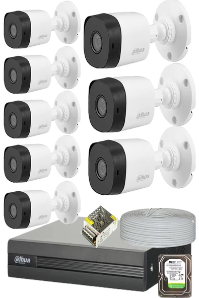 8 Kameralı 1080p Güvenlik Kamera Seti
