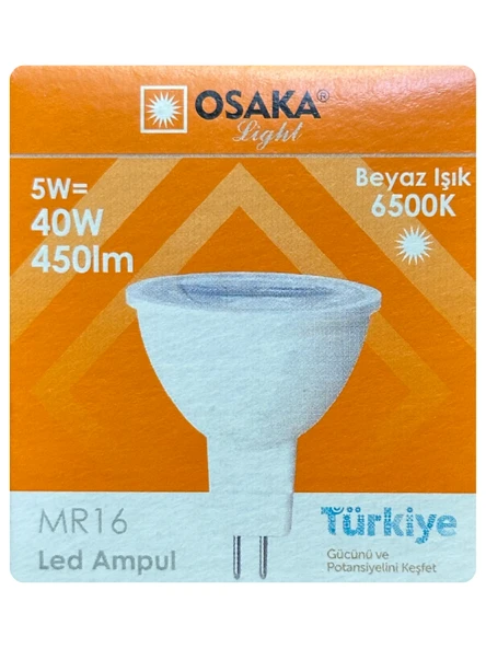 (4 Adet) Osaka 5W (40W) Beyaz Işık (6500K) G4 Duylu (İğne Bacak) Led Çanak Ampul - Resim 2