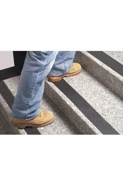 Merdiven Zemin Kaydırmaz Güçlü Bant Yapışkanlı Kaymaz Bant Siyah 25 Mm X 5 Metre - Resim 4