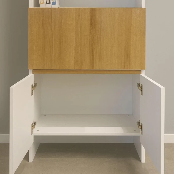 Kitaplıklı ve Açılabilir Çalışma Masası Çok Amaçlı Ünite – %100 MDF | Yerli Üretim- Çocuklar İçin - 3