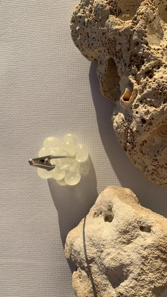 Şeffaf Yeşil Fosforlu Neon Renk Sukulent Şekil Kağıt Tutacağı Notluk Epoksi El Yapımı Hediyelik - 6