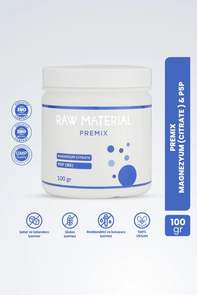 Raw Material Premix Magnezyum Sitrat P5p 100 gr ürün görseli