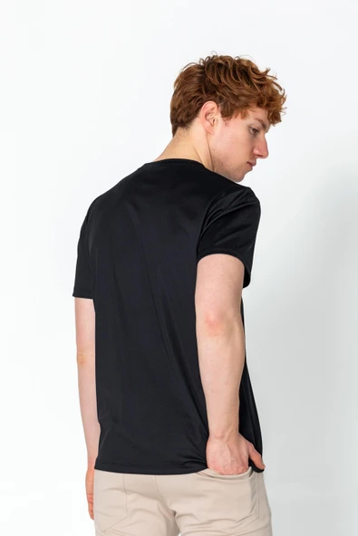 Erkek Fit Naylon Bisiklet Yaka Seyahatlik Kırışmaz T-Shirt - 6