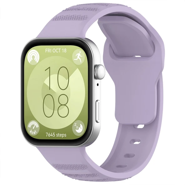 Huawei Watch Fit 3 Uyumlu Nomad Tasarım A+ Kalite Soft Silikon Kordon  Lila ürün görseli 1
