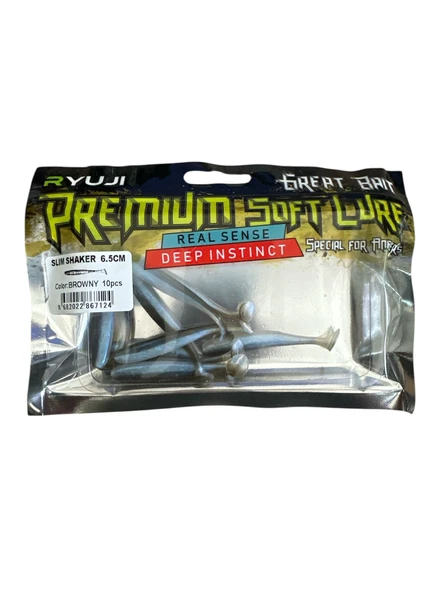 Ryuji Slim Shaker 6.5cm Silikon Yem (10 Adet) Lime - 4