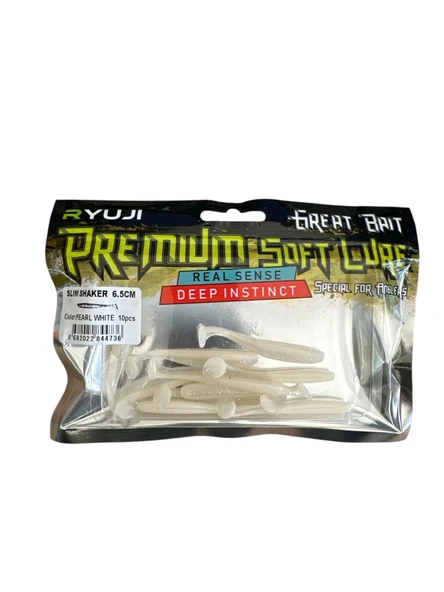 Ryuji Slim Shaker 6.5cm Silikon Yem (10 Adet) Green UV - 5